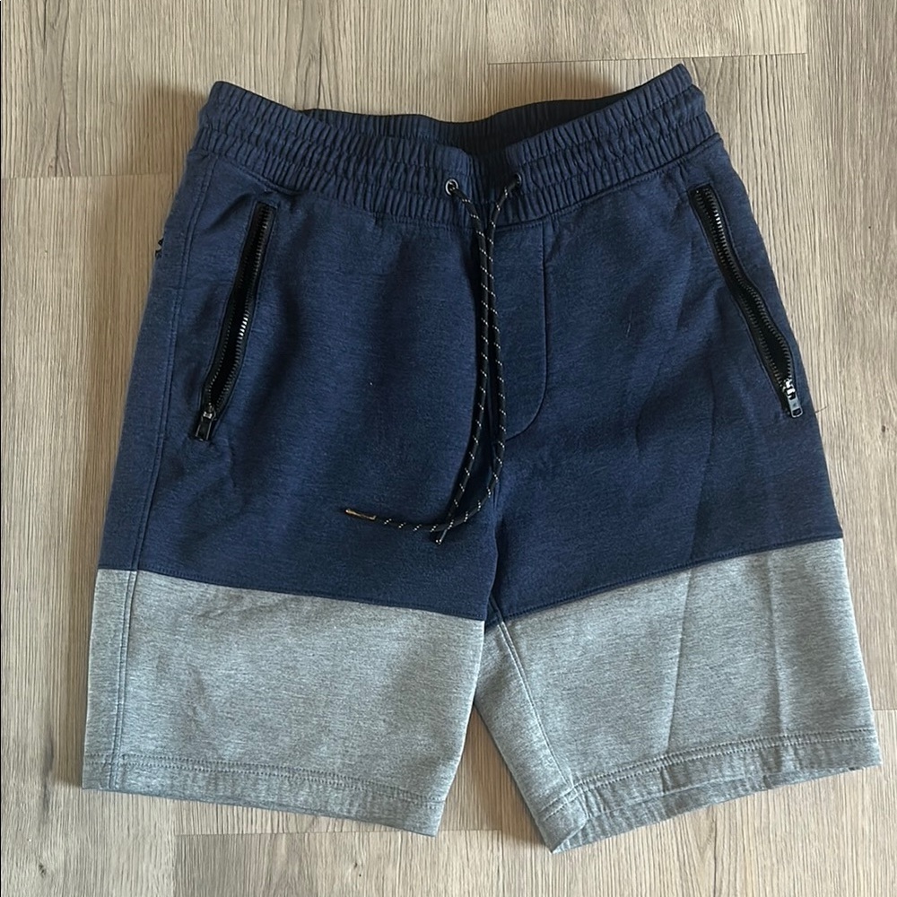 Men's Navy and Gray Shorts